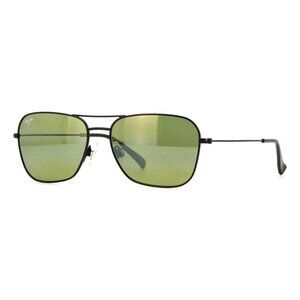 New MAUI JIM Naauao Black Polarised Square HT675 02 Sunglasses Women